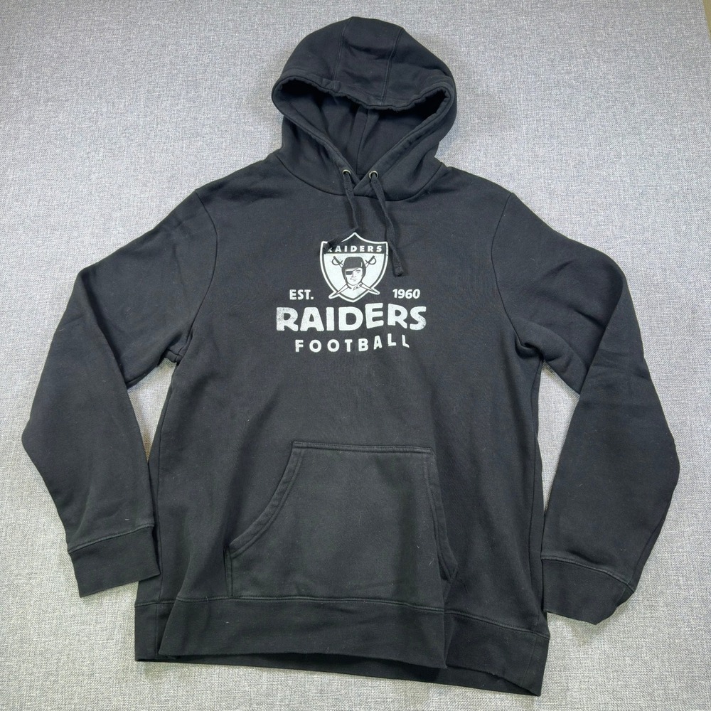 Fanatics Mens Las Vegas Raiders Football Hoodie Black Pullover XL NFL Graphic